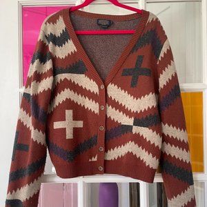 Pendleton Patterned Wool Cardigan